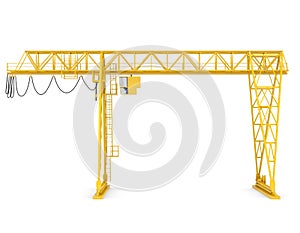 Yellow gantry bridge crane