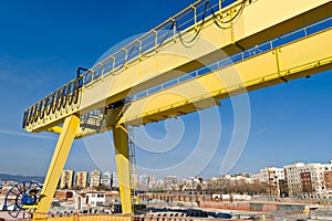 Yellow Gantry Crane photo