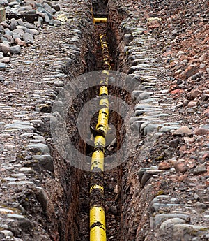 Yellow gas pipe