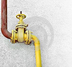 Yellow gas pipe