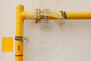 Yellow gas pipe