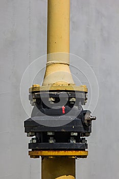 Yellow gas pipe, gas supply