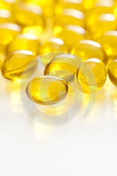 Yellow Gel Capsule Pill