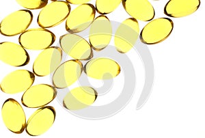 Yellow gel capsules