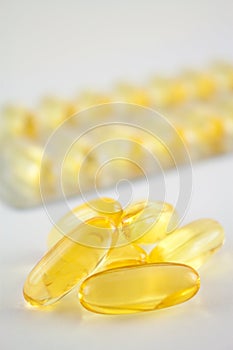 Yellow gel pills