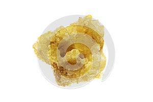 Yellow gemstone crystal mineral sample