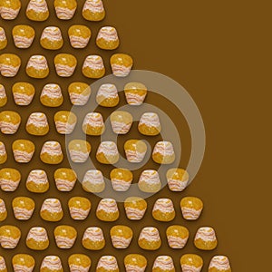 Yellow Gemstones Pattern on background, color Stones composition.