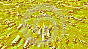 Yellow geometric fractal background. Abstract splash in space