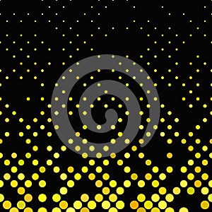 Yellow geometrical circle pattern background with small dots