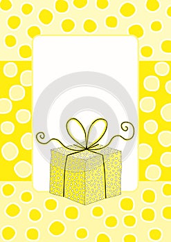 Yellow Gift Box Surprise Tag