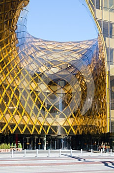 Yellow glass building