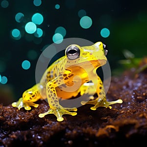 Yellow glass frog