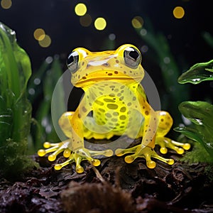 Yellow glass frog