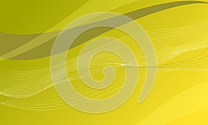 yellow gold color lines waves curves smooth gradient abstract background photo