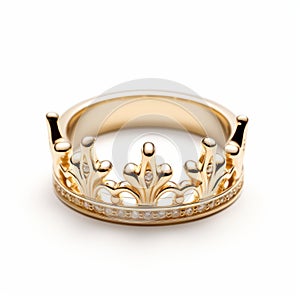 Yellow Gold Crown Ring - Uhd Image - Inspired By Royalty