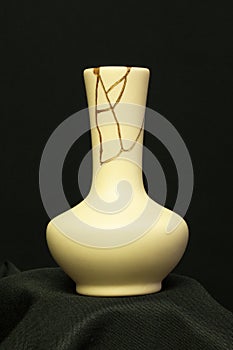 Yellow Gold Kintsugi Vase photo