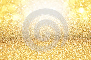 Yellow Gold Sparkle Glitter Abstract Background