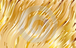 Yellow-golden gradient background. Minimal design. Abstract pattern with wave lines. Gold texture. Luxury striped background