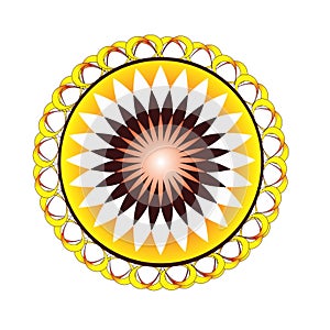 Yellow and golden pattern   shape   -  design