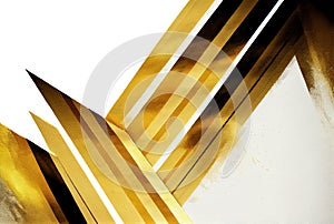 Yellow golden stripes lines abstract geometric background