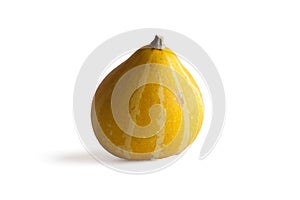 Yellow gourd on white