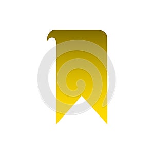 Yellow gradation bookmark icon