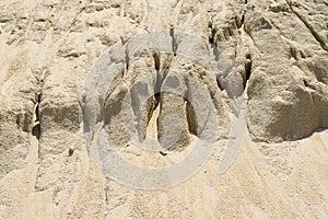 Yellow gravel sand mound