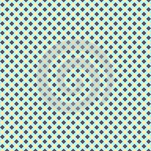 Yellow Gray Light Green Blue Seamless Small Diagonal French Checkered Pattern. Little Inclined Colorful Fabric Check Pattern