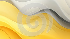 Yellow and Gray Waves Background, abstract illustration