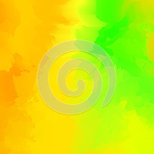 Yellow and green abstract colorful mixed for background, watercolor stains paint for card banner advertising, art painting colors
