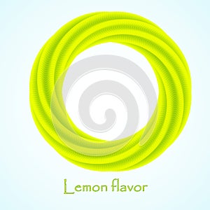 Yellow and green business abstract circle icon for your design. logotype. Vector illustration.