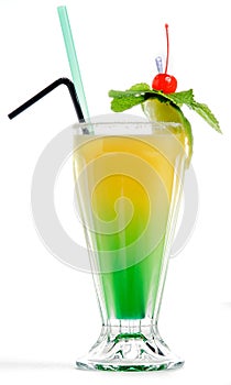 Yellow green cocktail