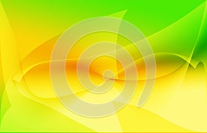 Yellow and green gradient or shadow abstract science background with curved pattern graphic.Wave flow shape design create