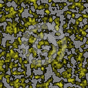 Yellow gray silver cement shapes, design, virus fractal design, texture