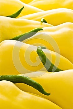 Yellow and green peppers