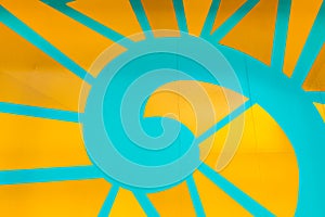Yellow and Green Spiral Background
