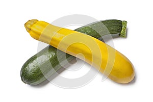 Yellow and green zucchini