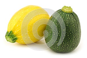 Yellow and green zucchini (Cucurbita pepo)