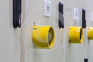 Yellow guard of switch control electrical equipment cabinet