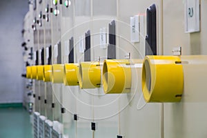 Yellow guard of switch control electrical equipment cabinet