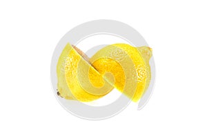 yellow halved lemon