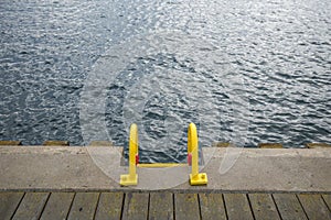 Yellow harbor ladder, Sopot pier