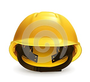 Yellow Hard hat vector icon