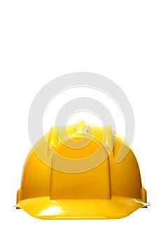 Yellow hard hat on white