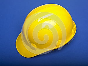 Yellow Hardhat On Blue