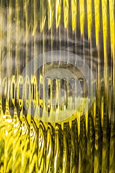 Yellow headlight closeup