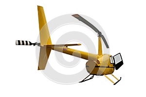 Yellow helicopter