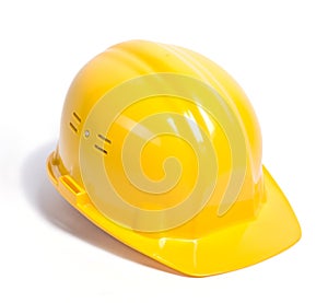 Yellow helmet isolated