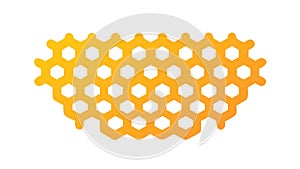Yellow Hexagonal Honeycomb Texture Pattern, vector design Generative AI
