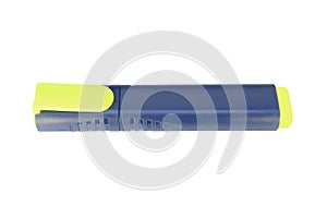 Yellow highlighter isolated on white background